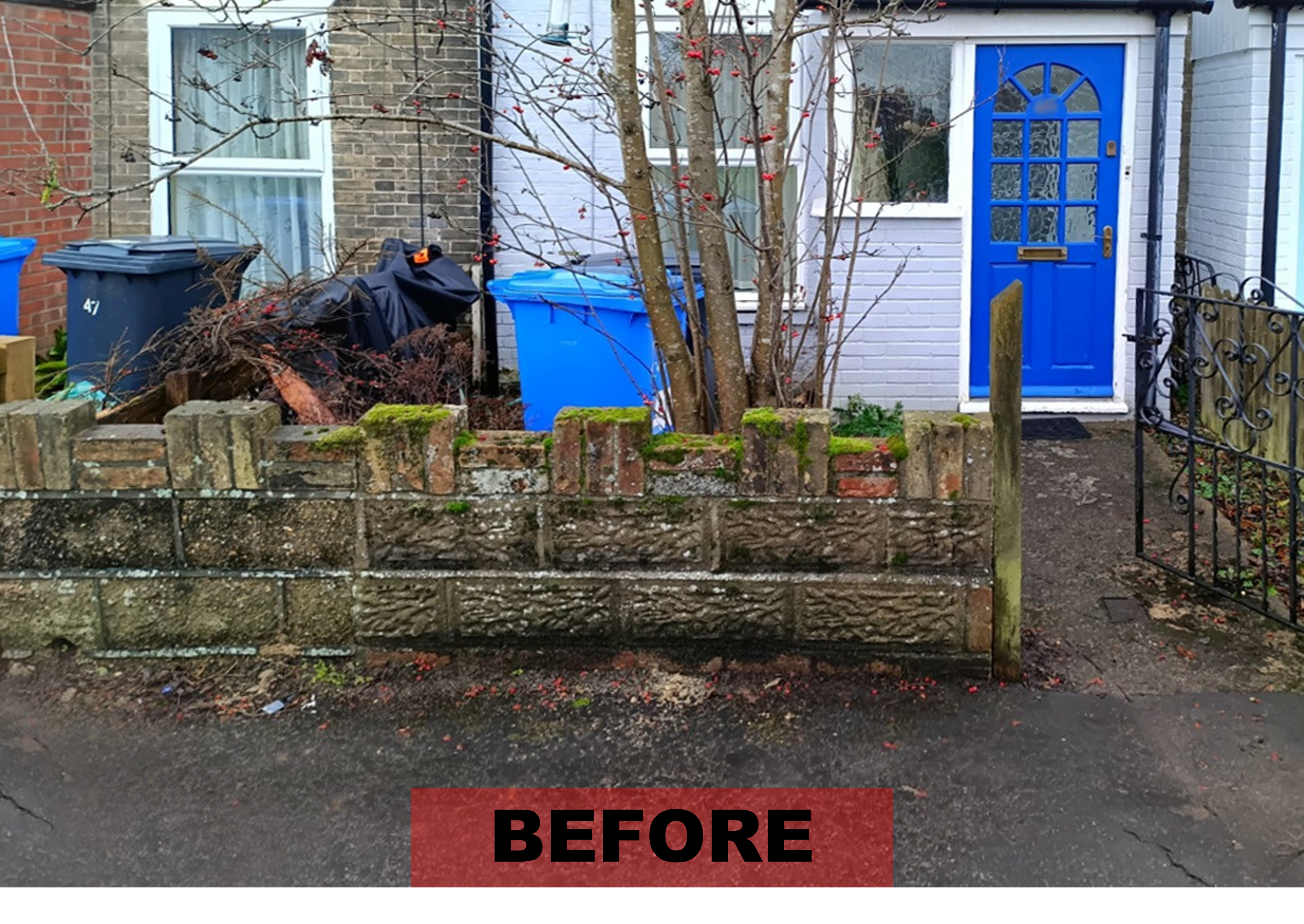 front fence before